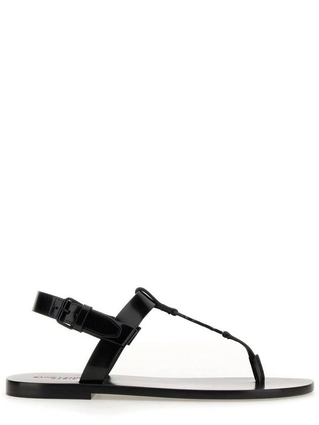 Luxury Saint Laurent Trending 2026 Cassandre Flip Flops Black
