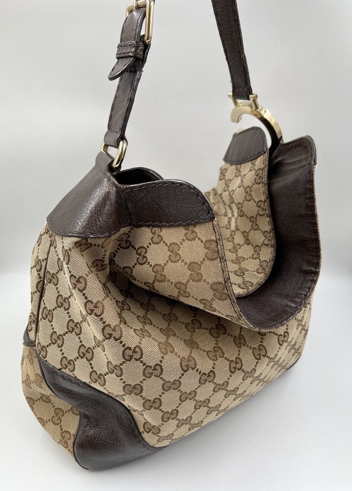 Gucci Leather Canvas Shoulder Bag Style 8