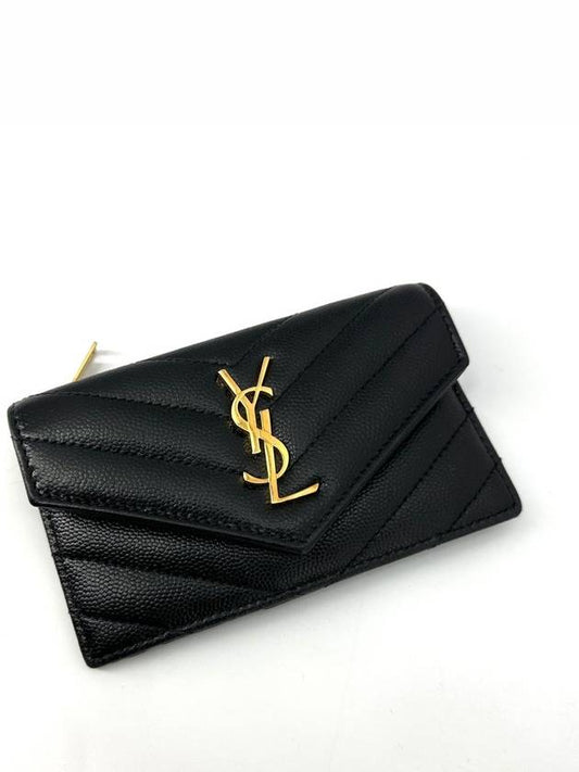 Luxury Saint Laurent Trending 2026 Envelope zipper card wallet