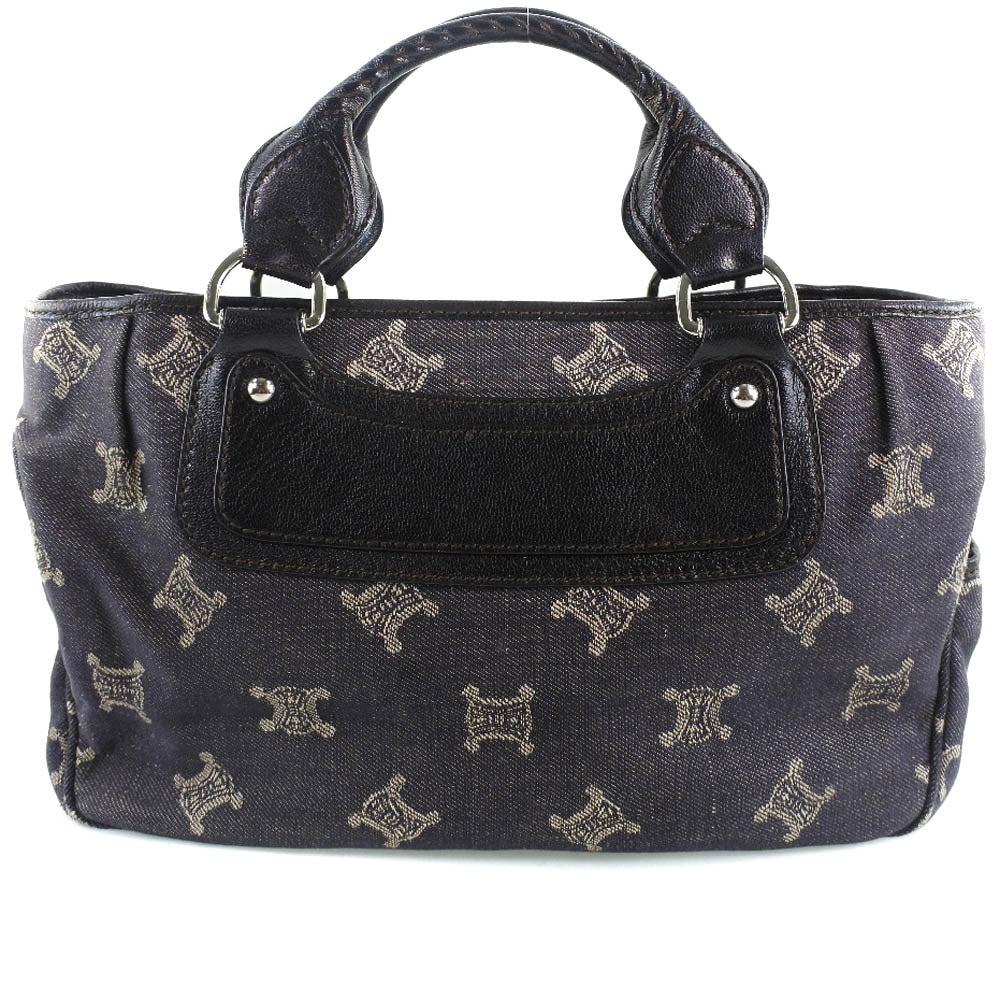 CELINE Handbag Denim, Leather black Macadam Boogie bag Women