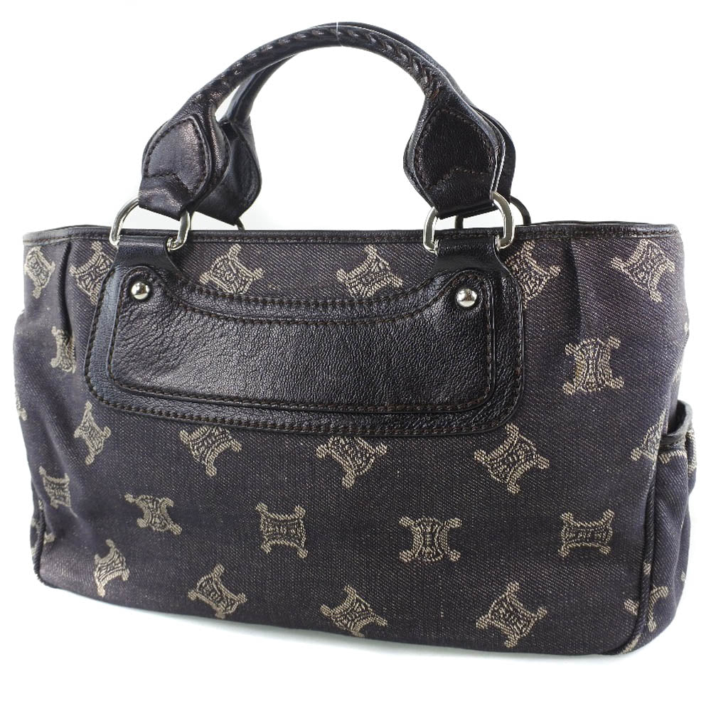 CELINE Handbag Denim, Leather black Macadam Boogie bag Women