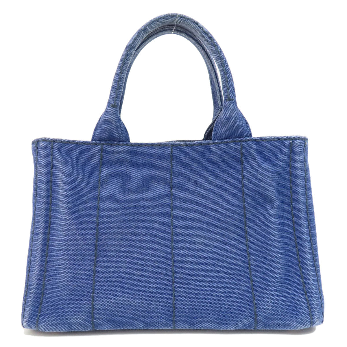 PRADA Handbag canvas blue Canapa mini 2 WAY