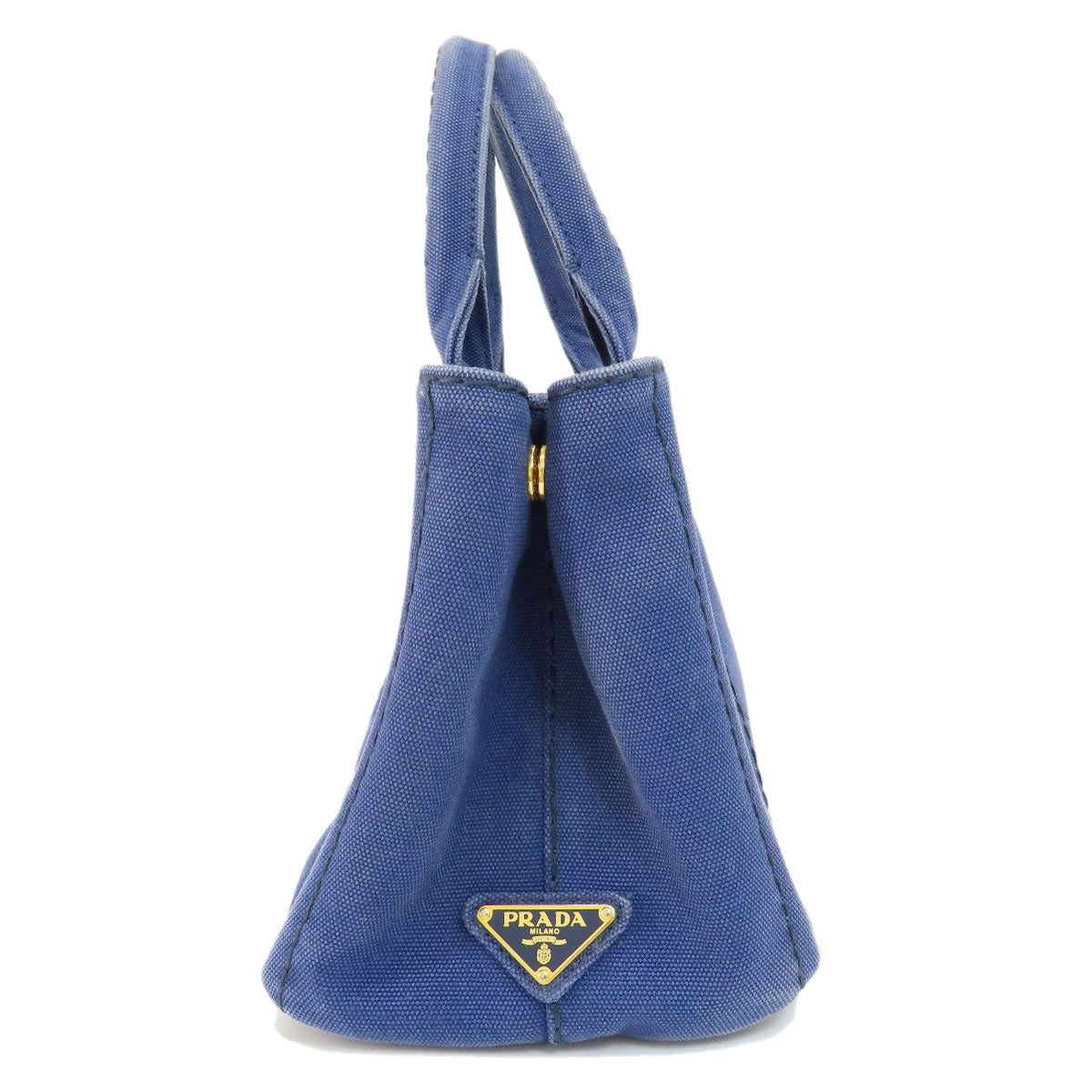 PRADA Handbag canvas blue Canapa mini 2 WAY