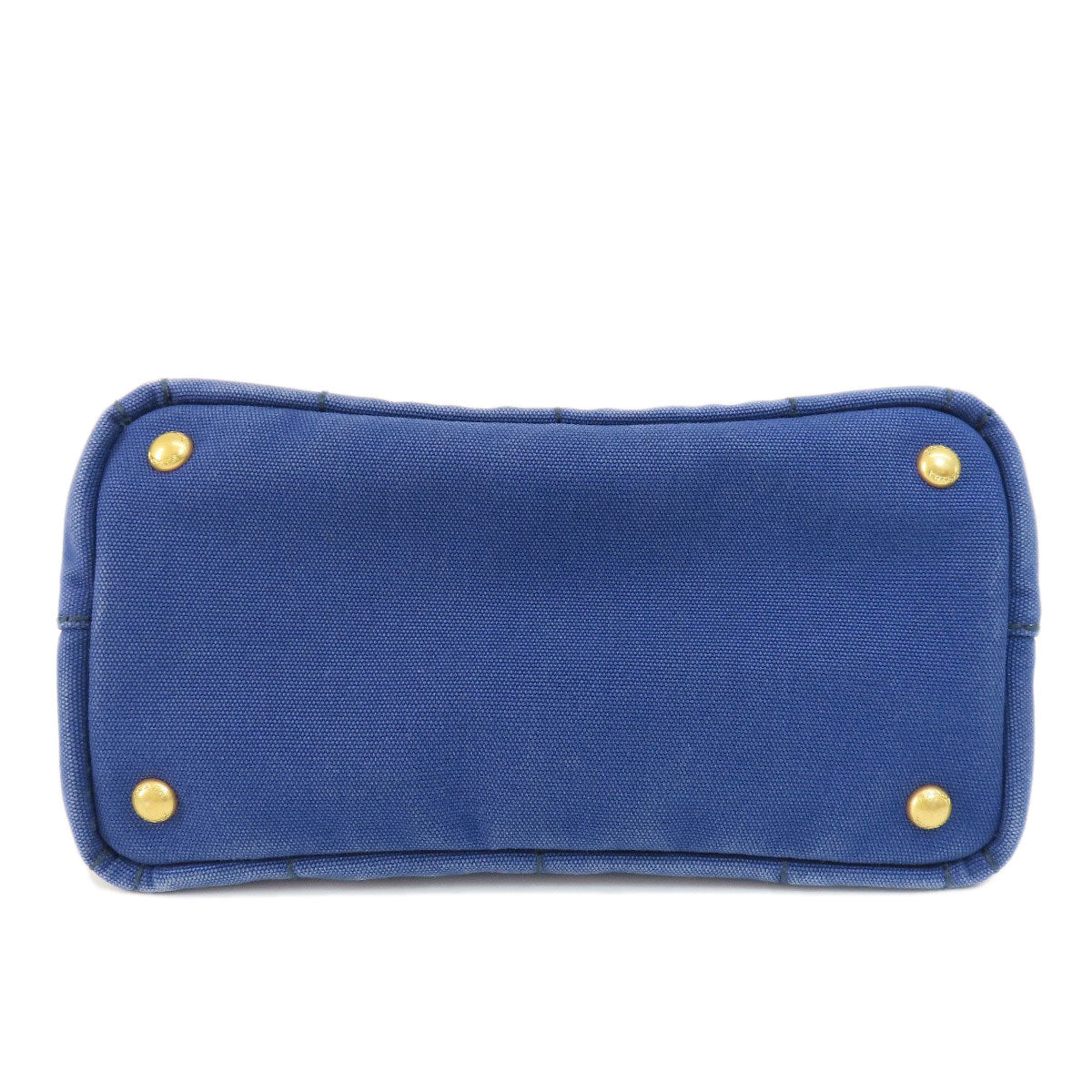 PRADA Handbag canvas blue Canapa mini 2 WAY