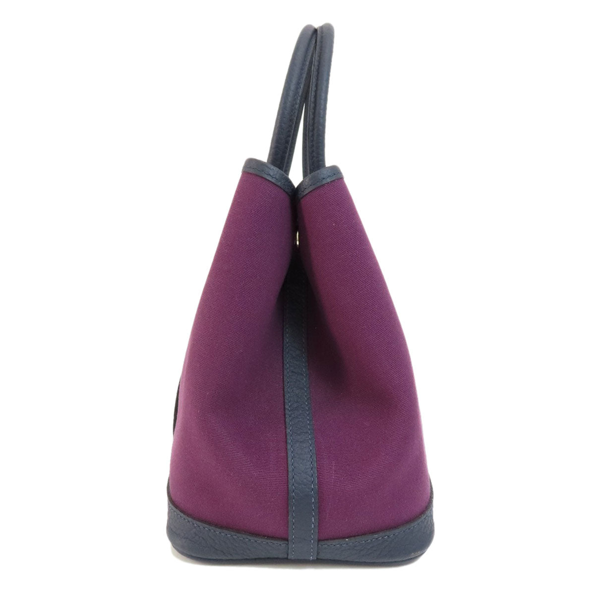 HERMES Handbag canvas purple Garden Party TPM Purple SilverMetal Women