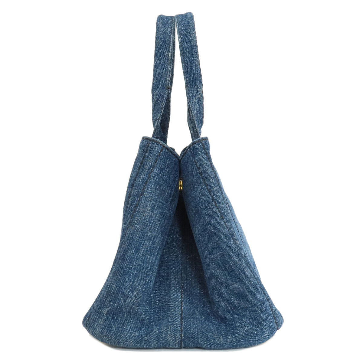 PRADA Tote Bag denim blue Canapa