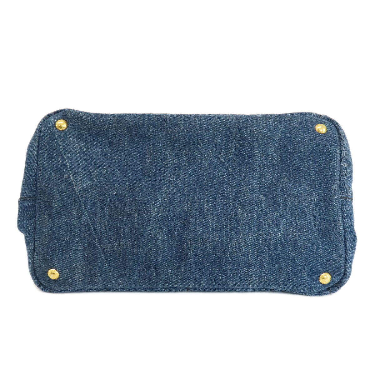 PRADA Tote Bag denim blue Canapa