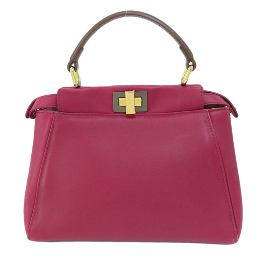 FENDI Handbag Calfskin purple Peek-a-boo mini