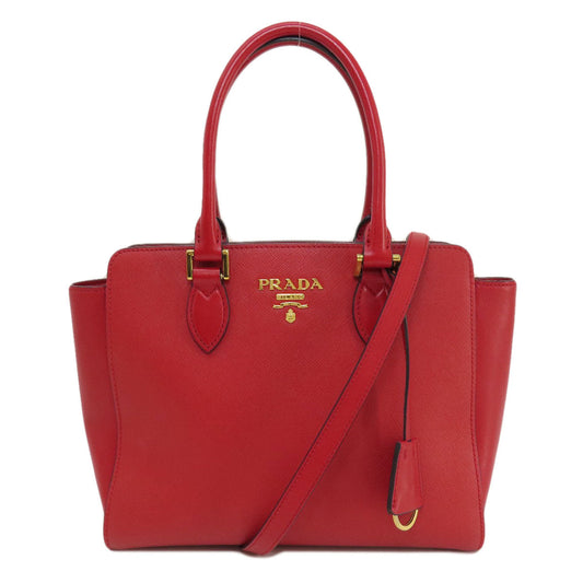 PRADA Handbag leather Red Saffiano