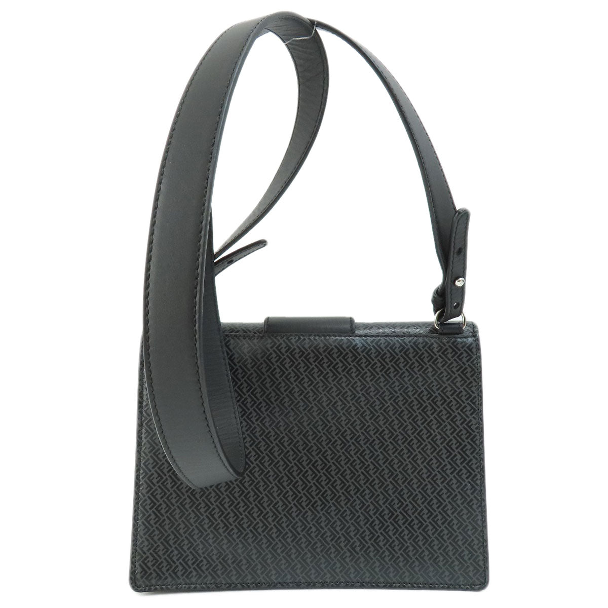FENDI Shoulder Bag leather black logo