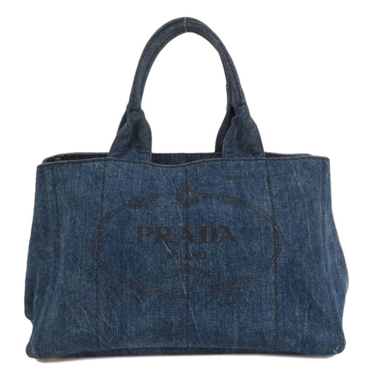PRADA Tote Bag denim blue Canapa