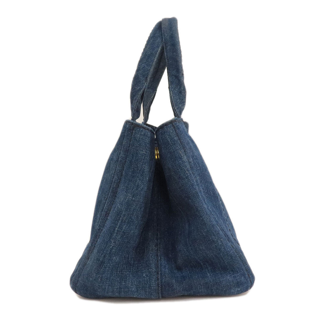 PRADA Tote Bag denim blue Canapa