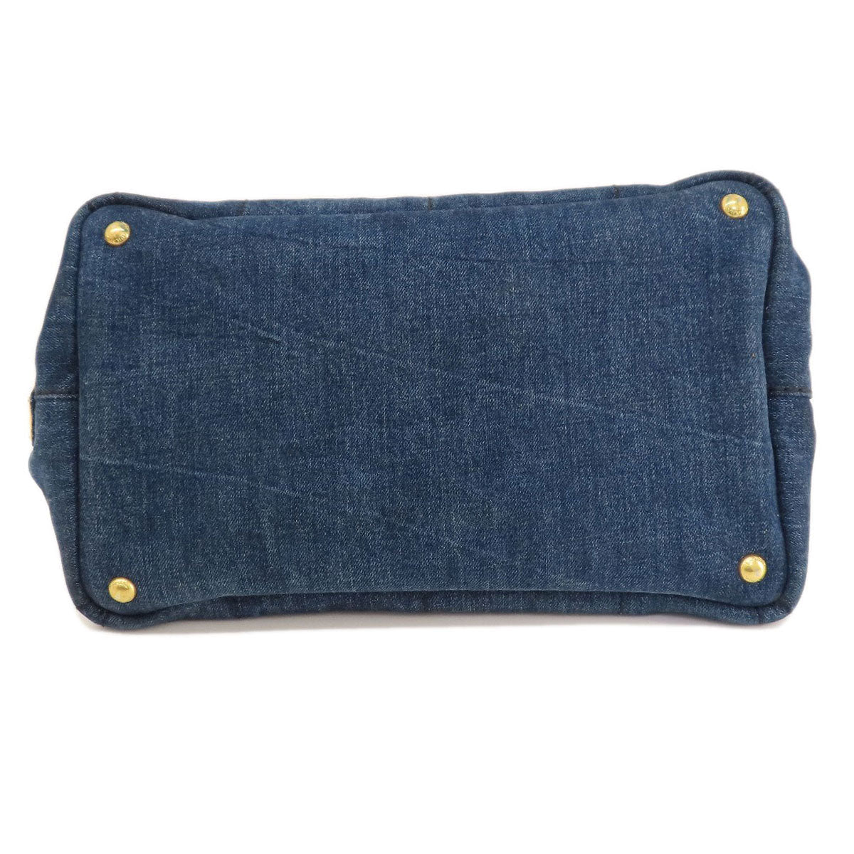 PRADA Tote Bag denim blue Canapa