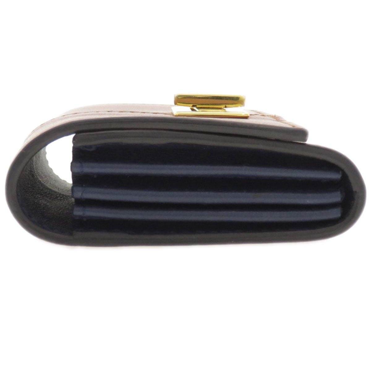 FENDI Card Case Calfskin Brown Peekaboo Women
