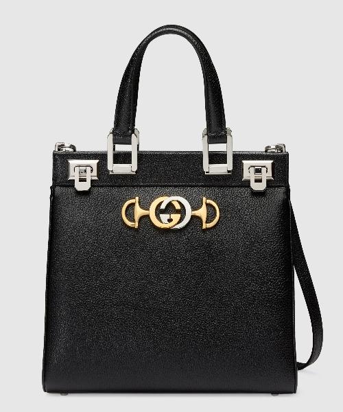 Gucci Monogram Leather Top Handle Crossbody