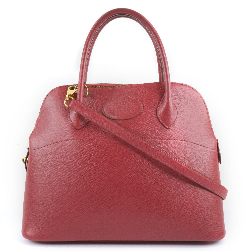 HERMES Handbag Courchevel Red Bored 31 Women