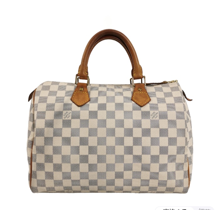 LV Louis Vuitton Damier Azur bag white 30cm*21cm*17.5cm 250210781057004