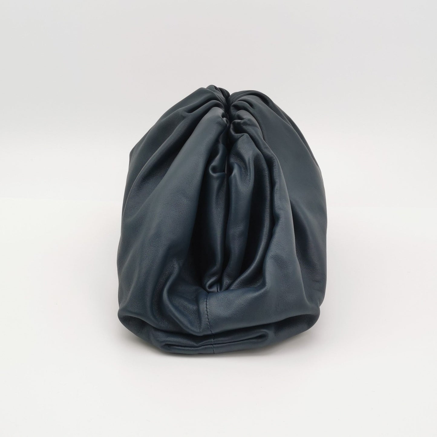Bottega Veneta Pouch Calfskin Leather Navy Large
