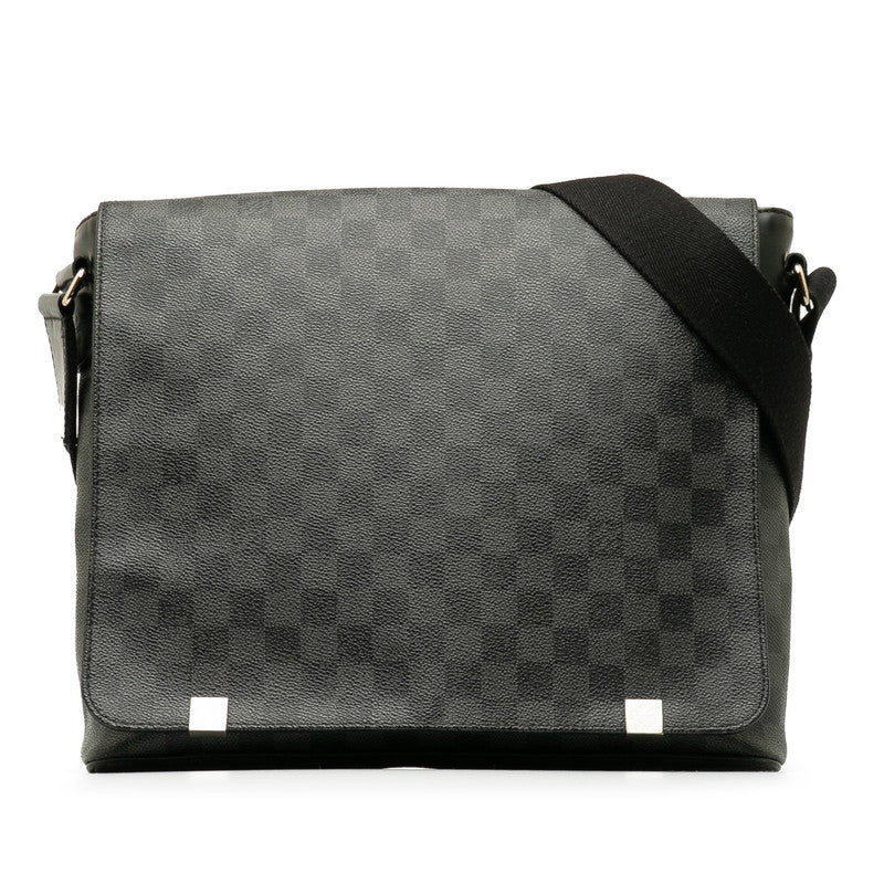 Louis Vuitton Monogram Eclipse District MM Shoulder Bag Black Men's