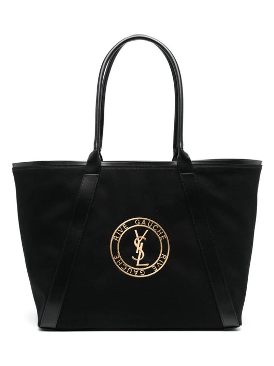Luxury Saint Laurent Trending 2025 Men's Rive Gauche Tote Bag in Black | Size UNICA | 780096FAC3I