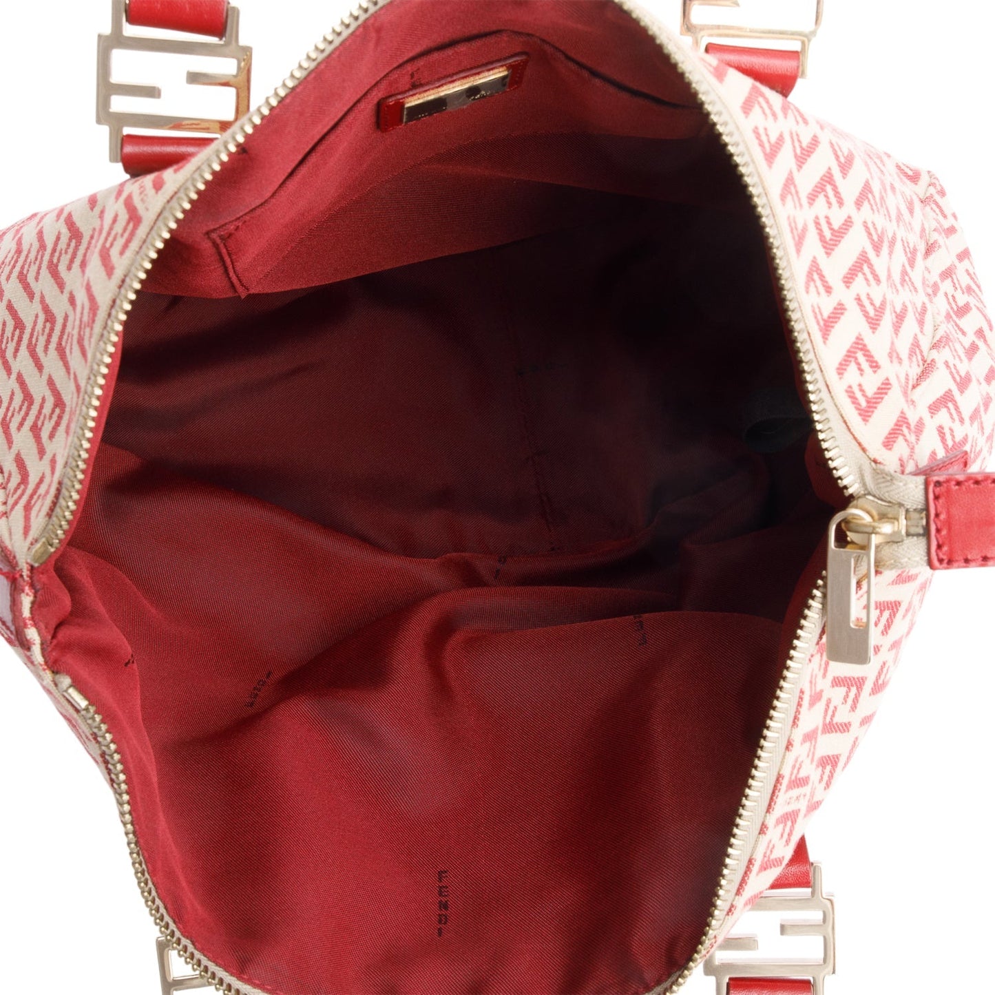 Fendi Red Zucchino FF Canvas   Tote