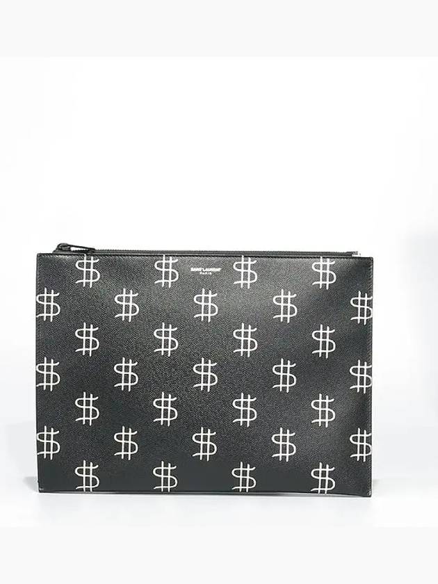 Luxury Saint Laurent Trending 2025 YSL Yip 397294 Black Color Printing Clutch Bag