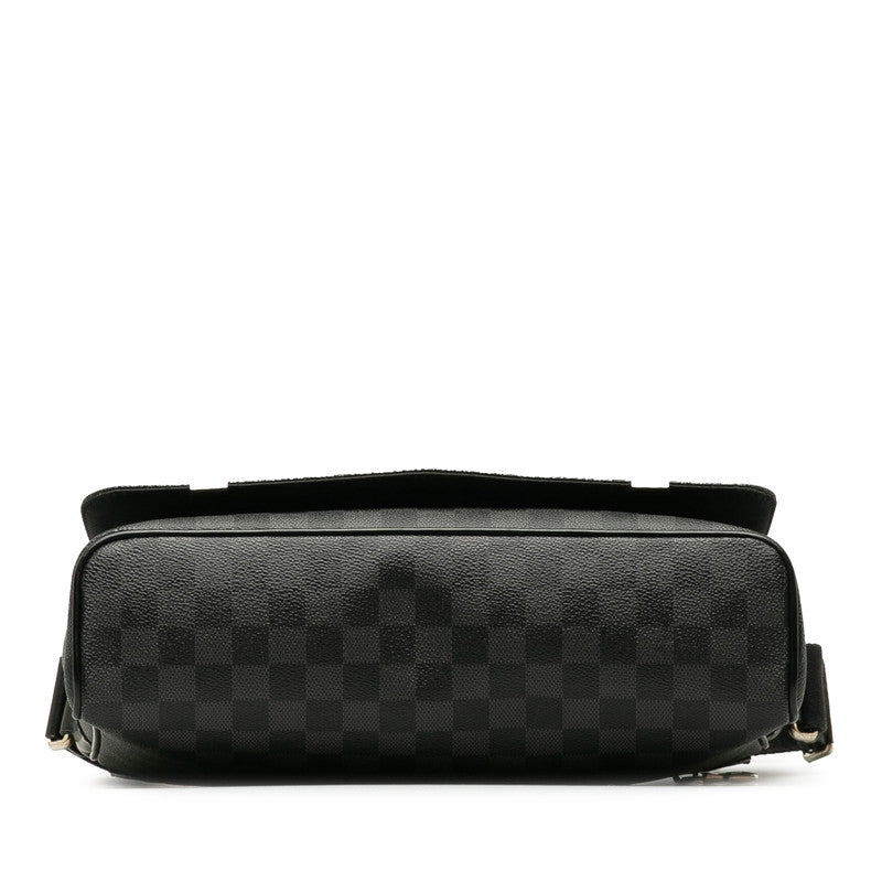 Louis Vuitton Monogram Eclipse District MM Shoulder Bag Black Men's