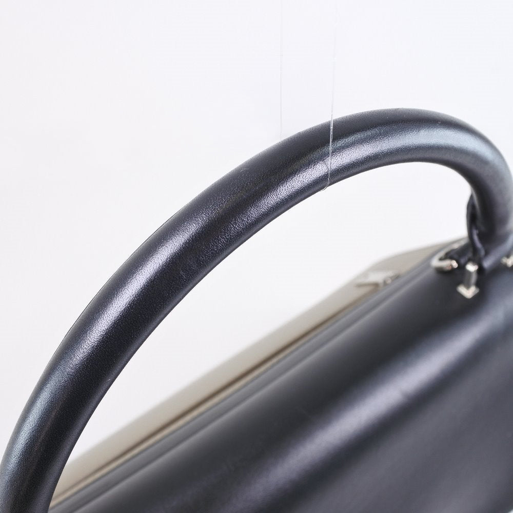 CELINE Handbag Calfskin, suede black 2WAY bag Trapeze Women