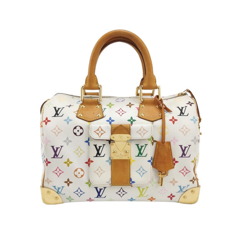 Louis Vuitton x Takashi Murakami Speedy 30 Lock White Multicolor
