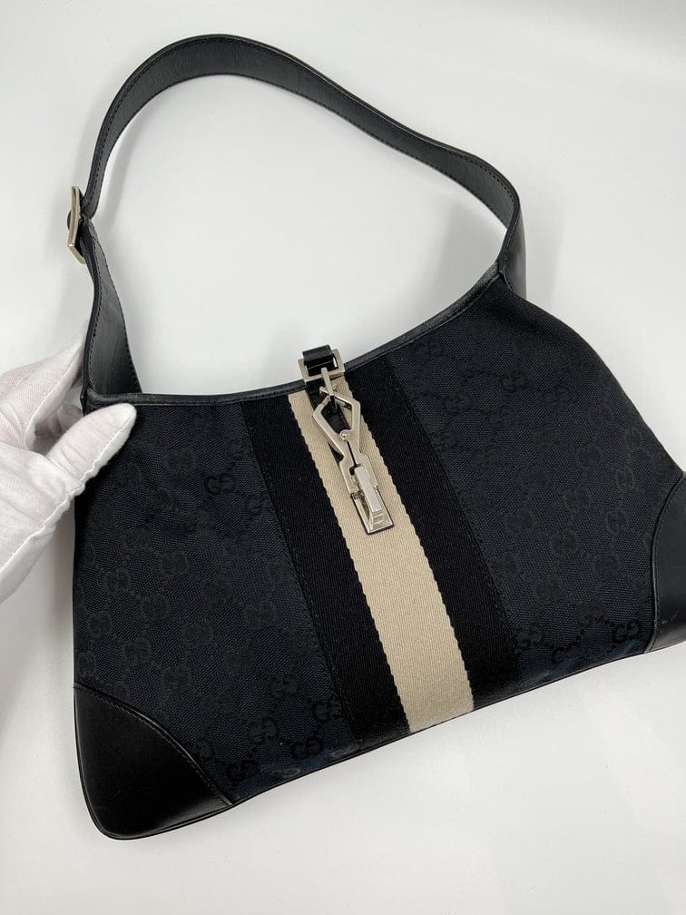 Gucci Jackie Canvas Nylon Shoulder Bag Style 2