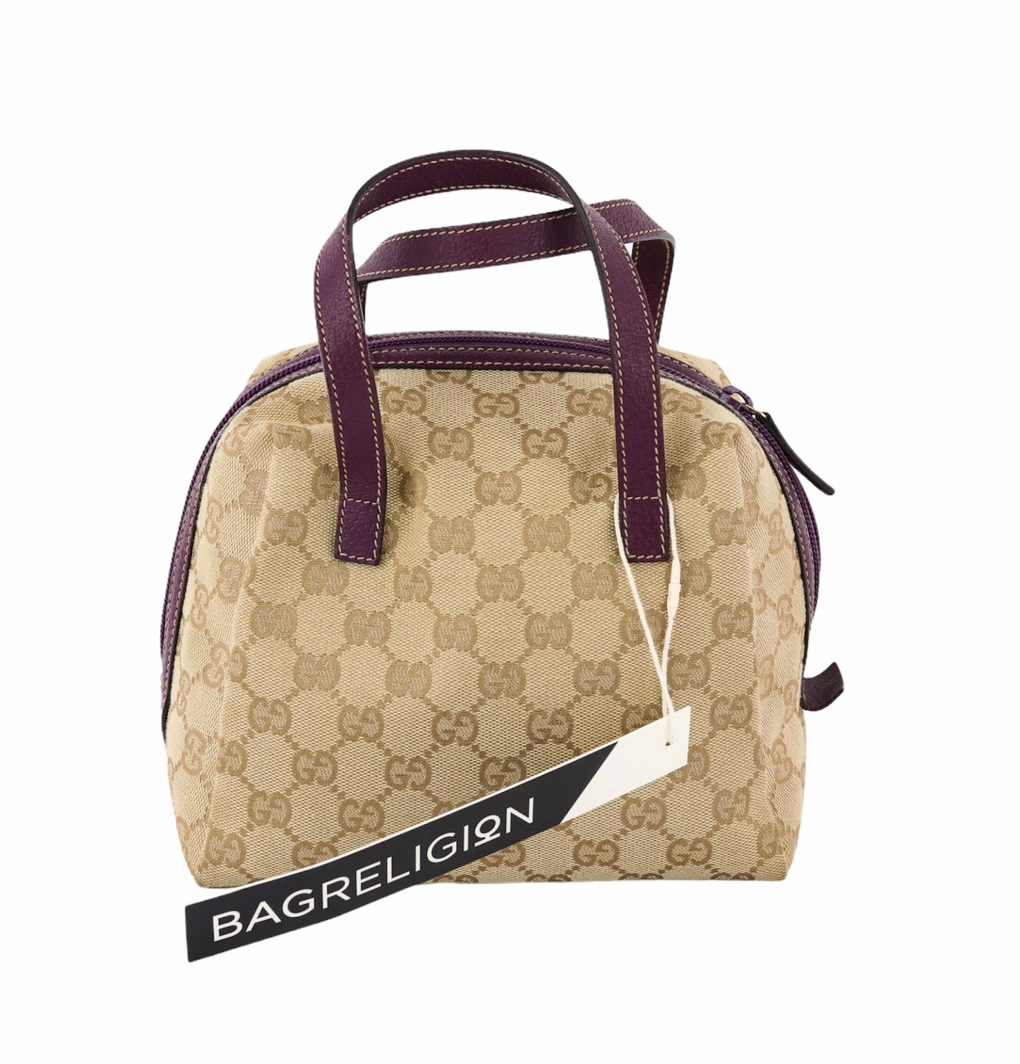 Gucci Monogram Leather Canvas Shoulder Bag