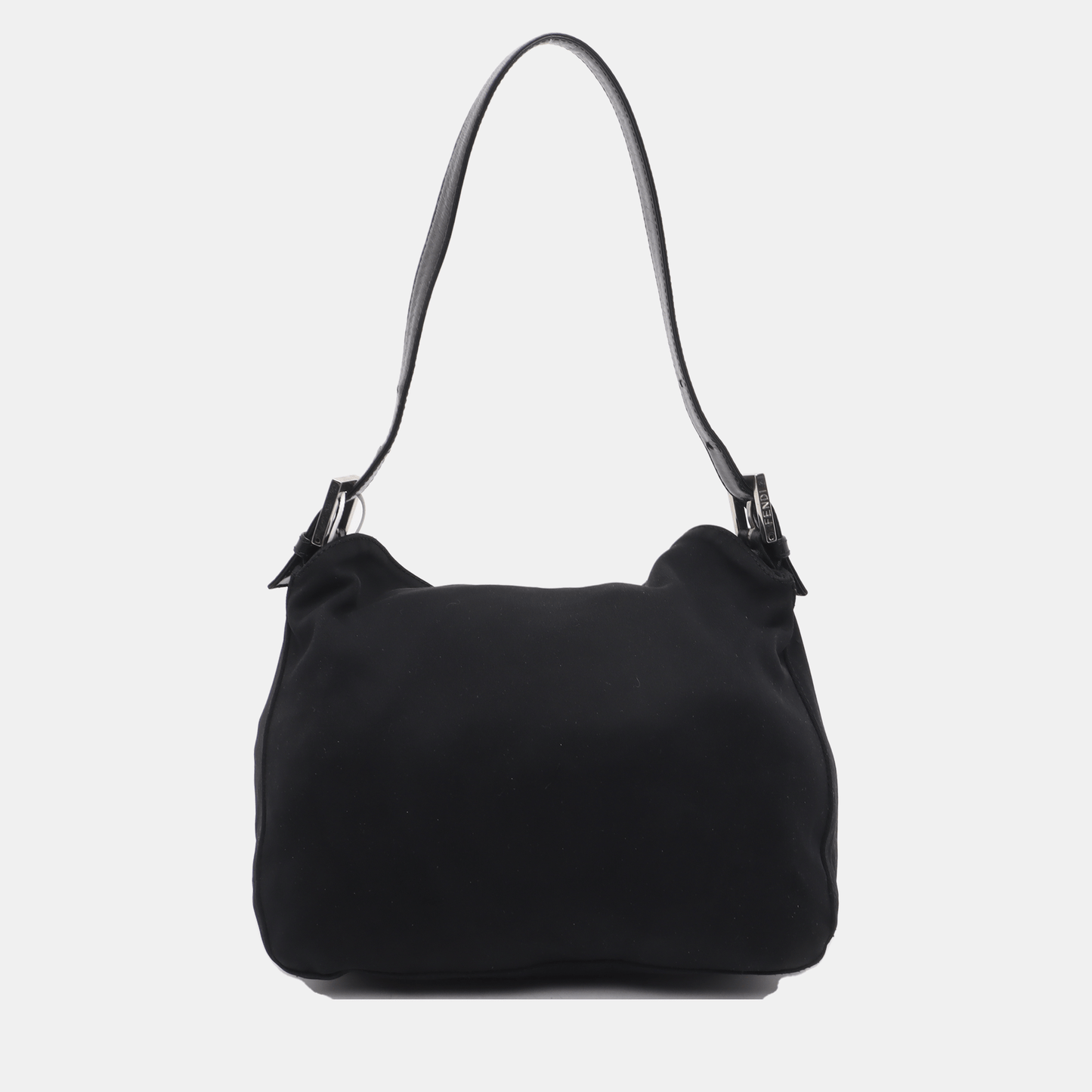 FENDI Baguette   Black Cloth Silver Hardware