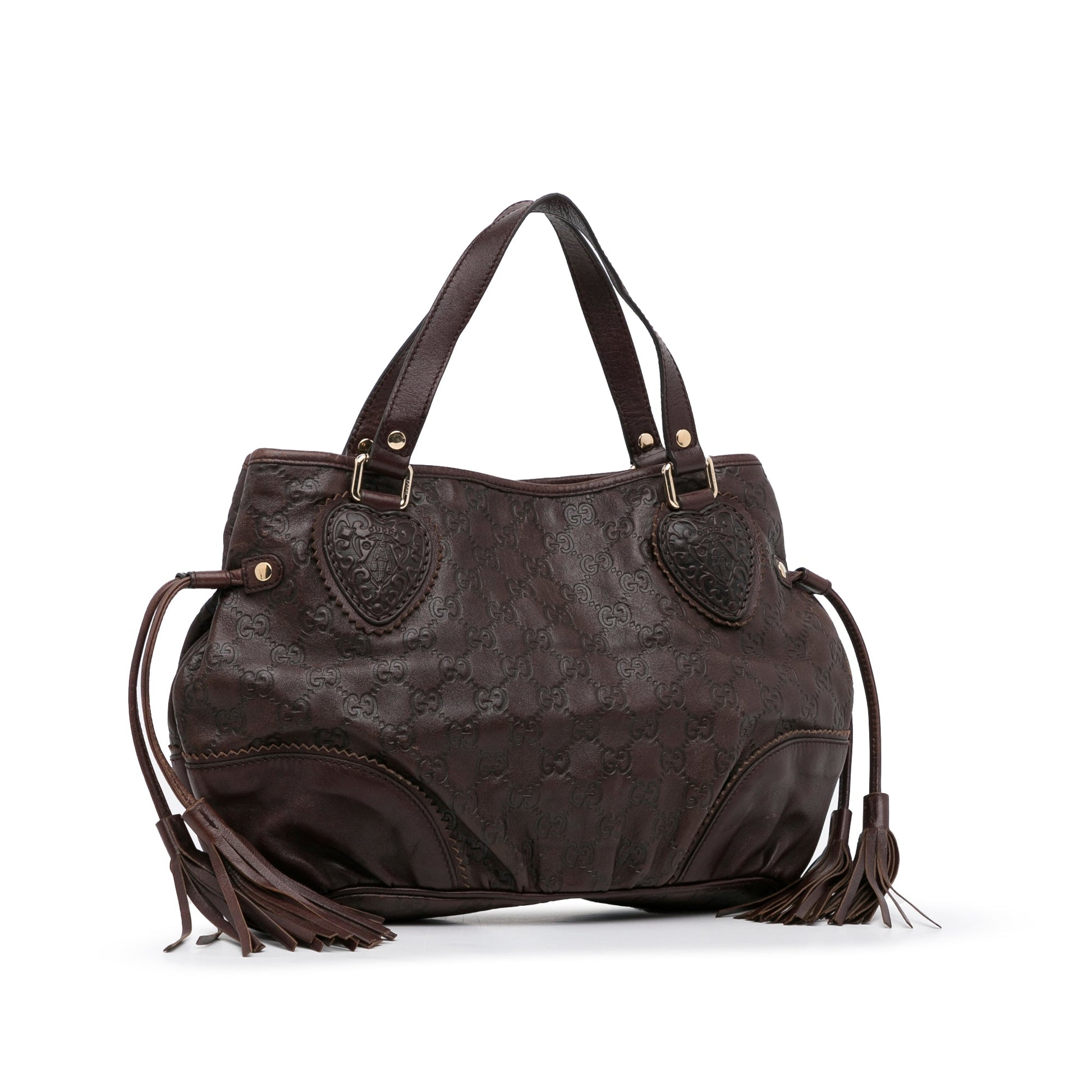 Gucci Guccissima Brown Leather Tote Style 5