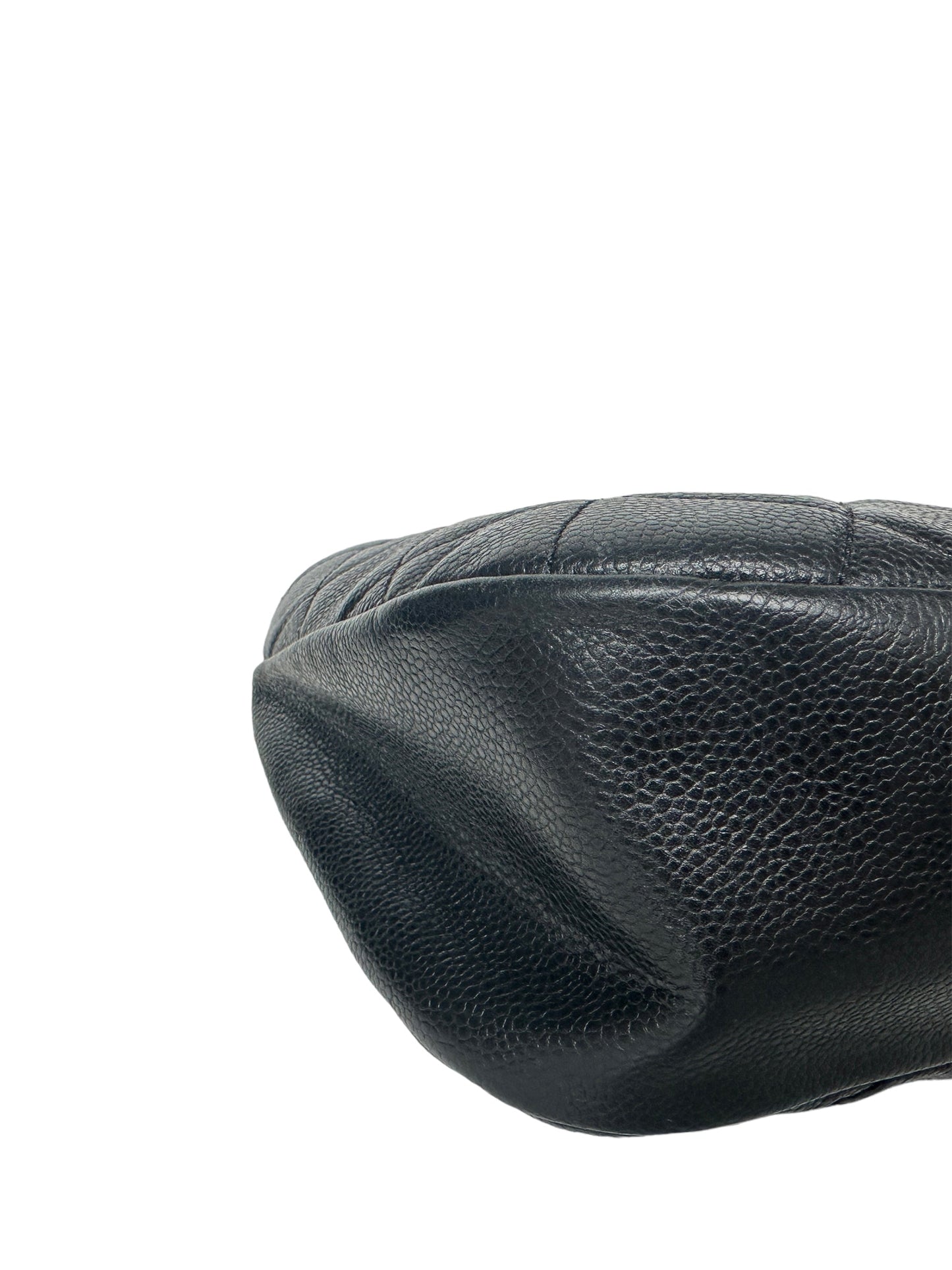Chanel Black Caviar Leather Timeless Soft Shopper Tote Bag