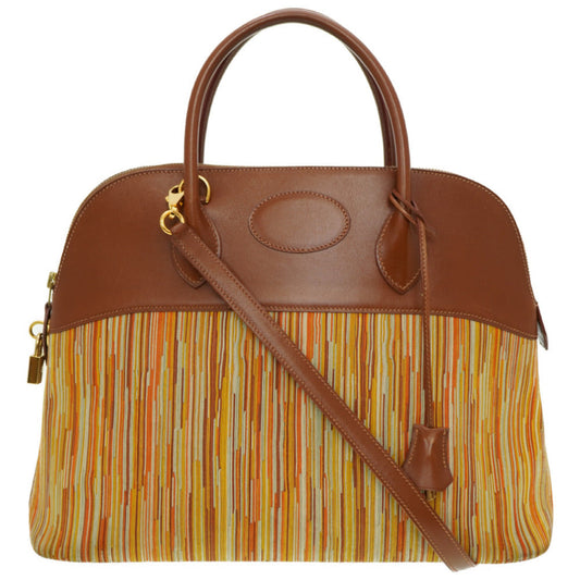 HERMES Handbag Boxcalf, Vibrato Noazette Bored 35 Women