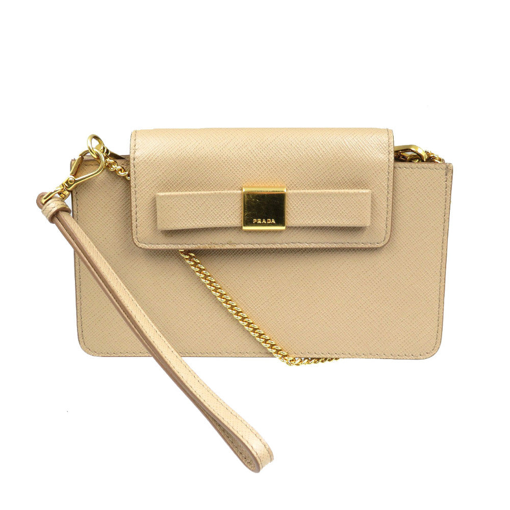 PRADA Mobile phones and smartphone accessories 1ZH034 leather beige Women