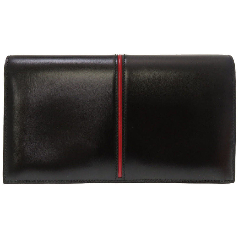 HERMES Clutch bag Box scarf black Etribert