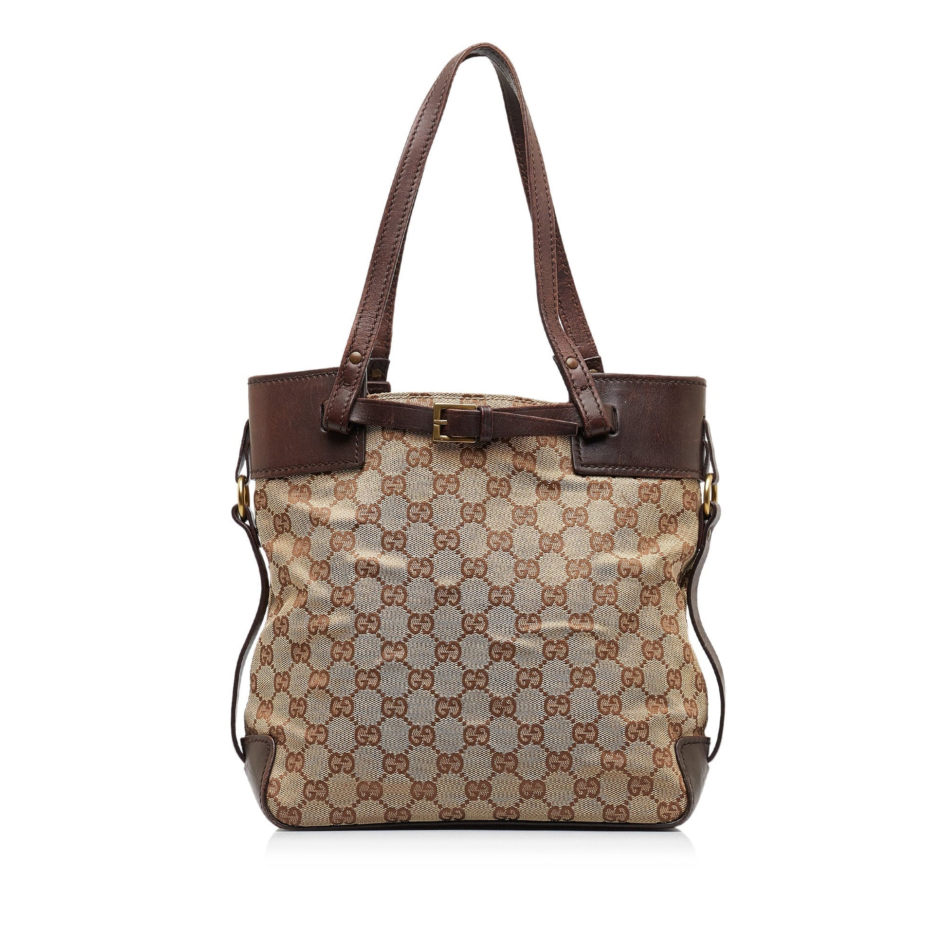 Gucci Leather Canvas Tote