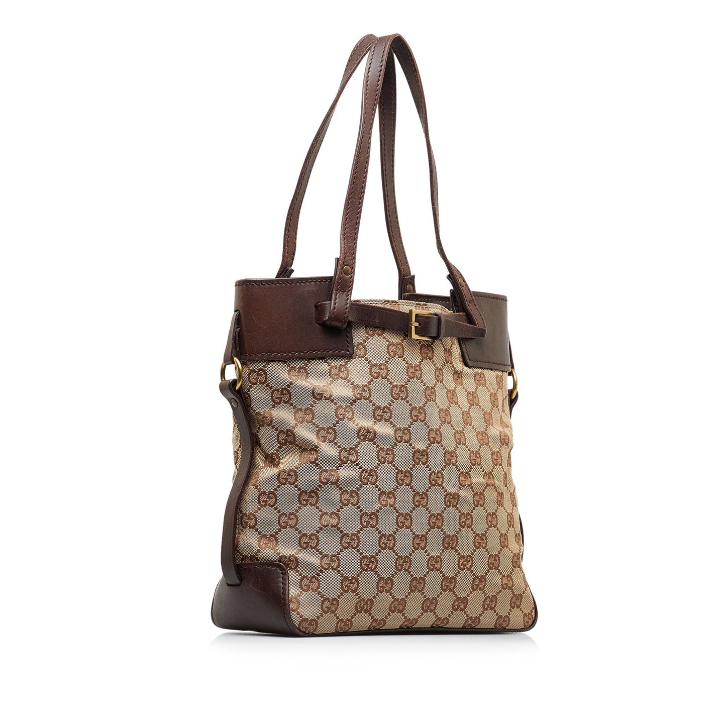 Gucci Leather Canvas Tote