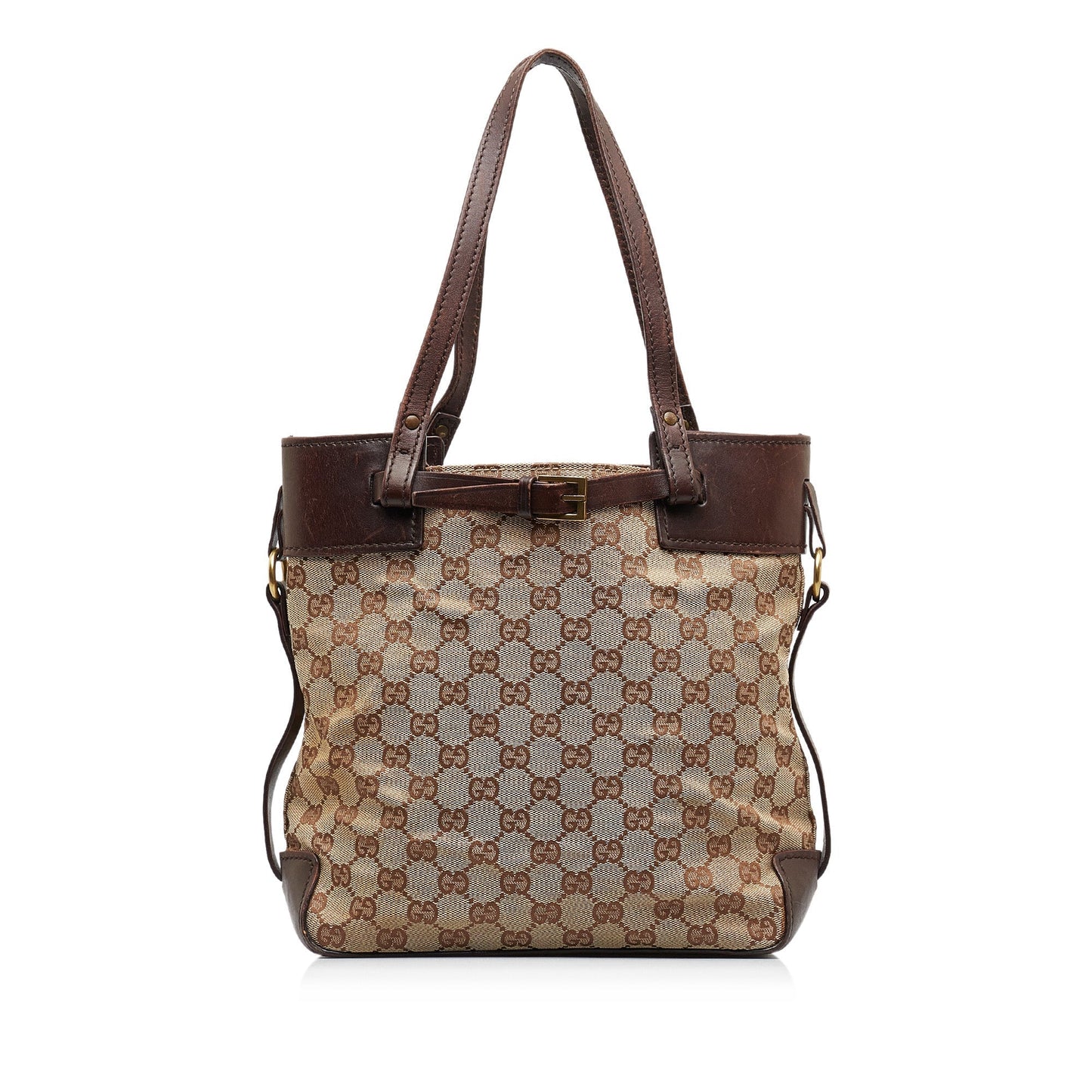 Gucci Leather Canvas Tote
