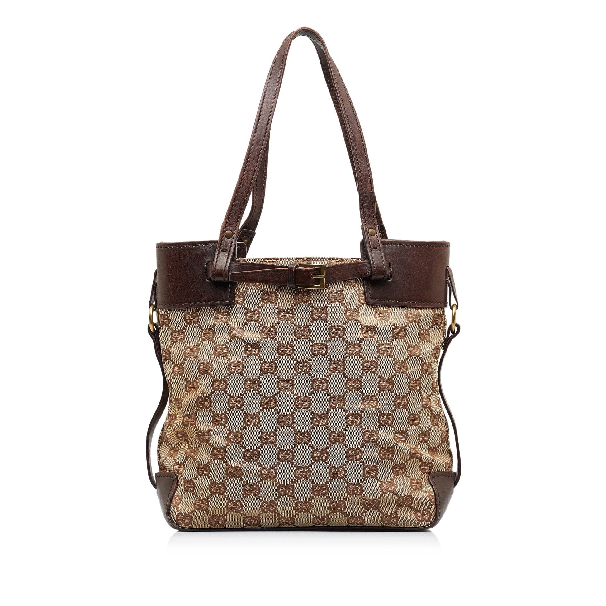 Gucci Leather Canvas Tote