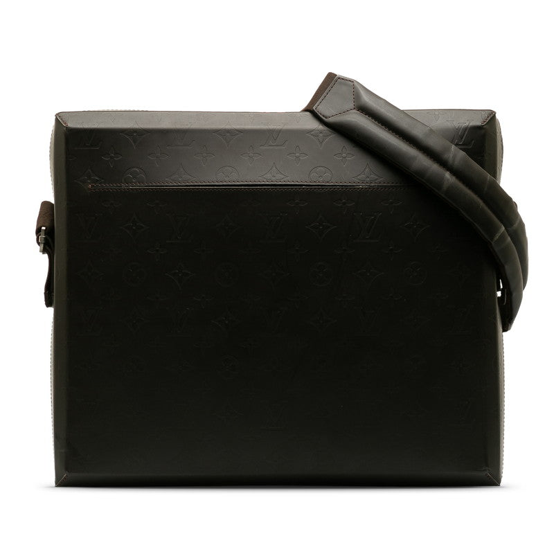 Louis Vuitton Monogram Glasses Steve Shoulder Bag Business Bag Coffee Brown Carfresser Men LOUIS VUITTON