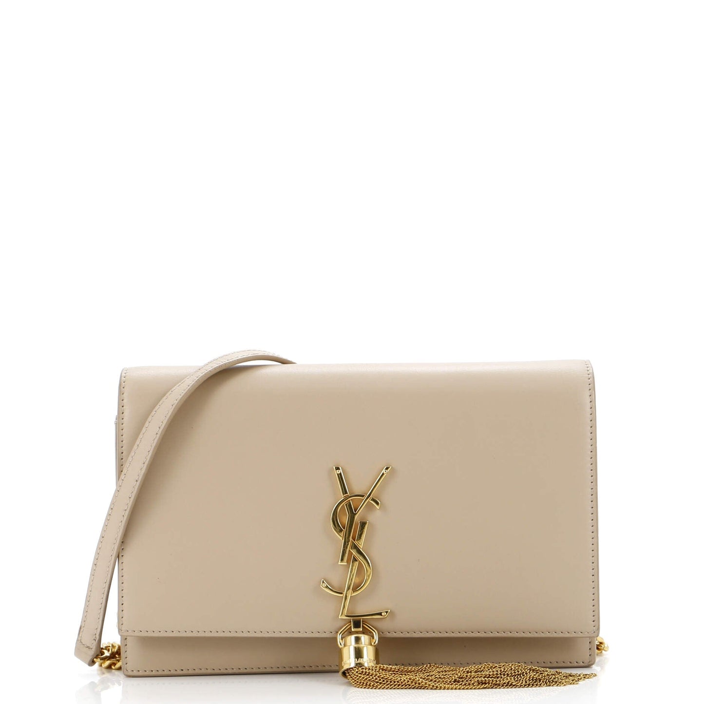 Luxury Saint Laurent Trending 2026 Classic Monogram Tassel Chain Wallet Leather