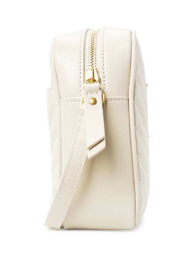 Luxury Saint Laurent Trending 2025 Lou Logo Quilting Cross Bag White
