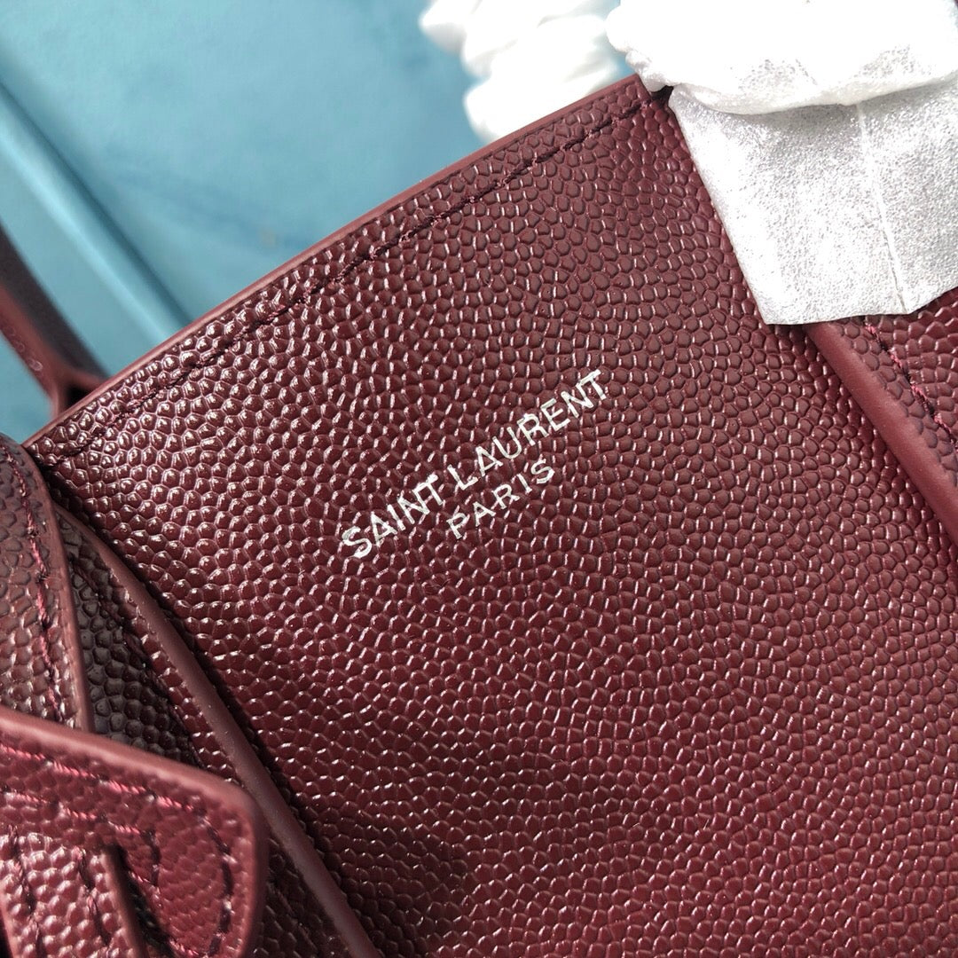 Yves Saint Laurent Sac De Jour Nano Burgundy Luxury Handbag