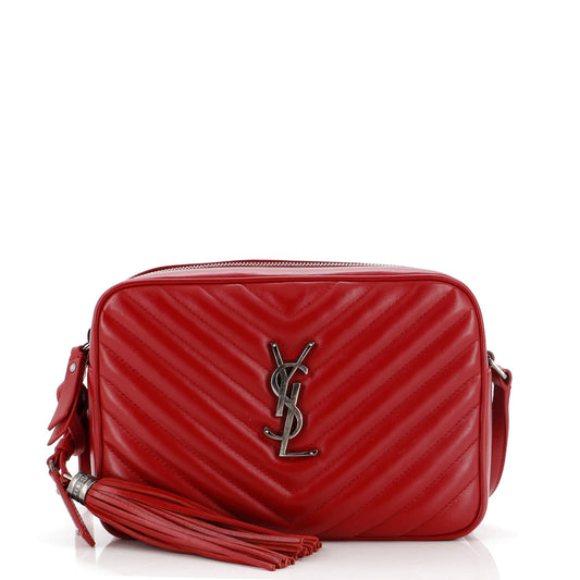 Luxury Saint Laurent Trending 2025 Lou Camera Bag Matelasse Chevron Leather Small