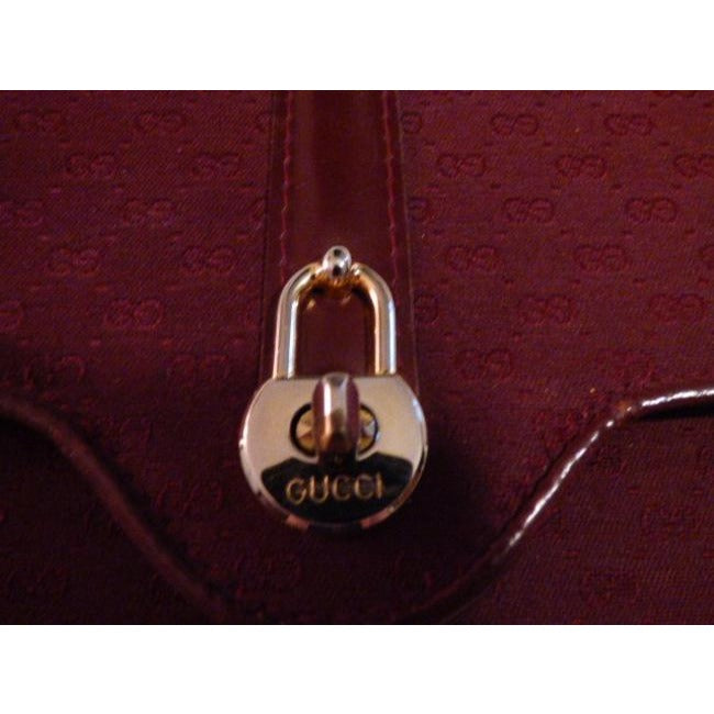 Gucci Envelope Twist Leather Canvas Shoulder Bag