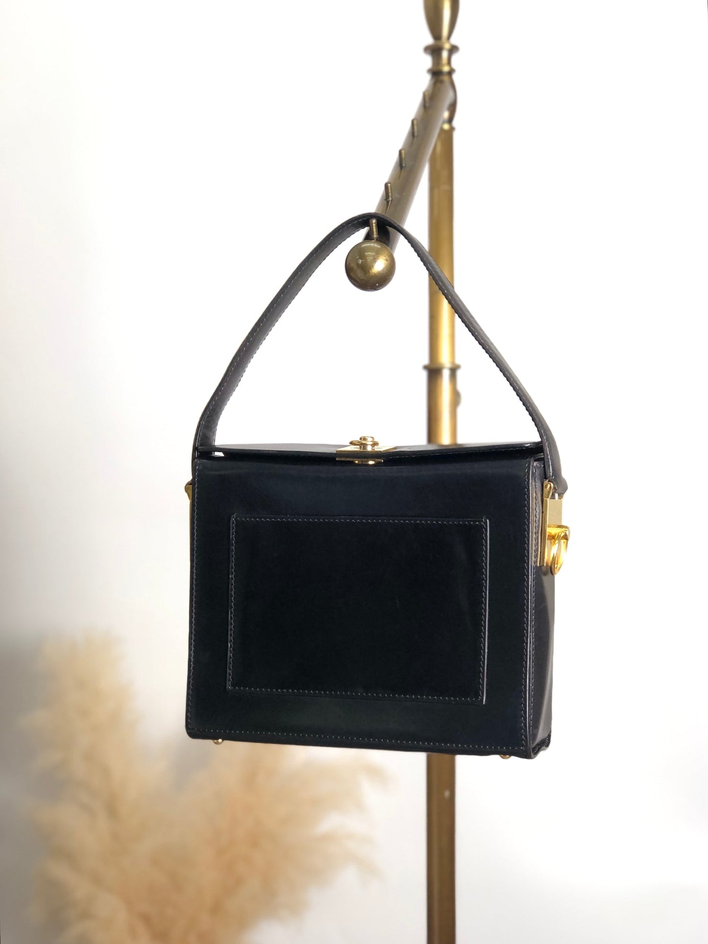 CELINE Gancini Handbag Shoulder bag Black b73drr