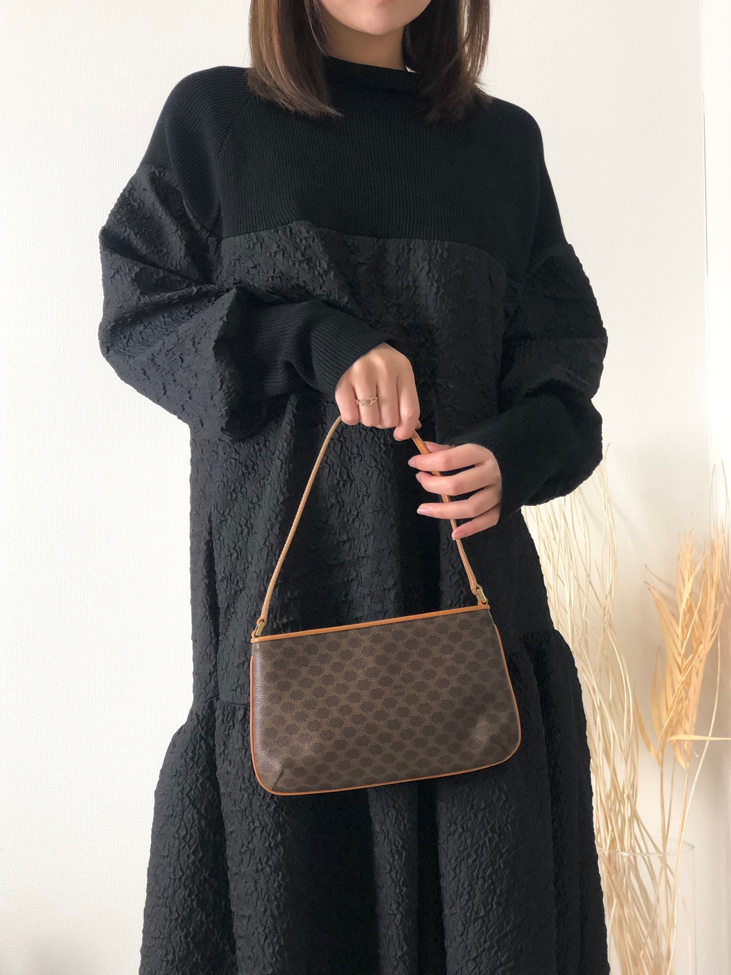 CELINE Macadam Small Shoulderbag Hobobag Brown 5ief4p