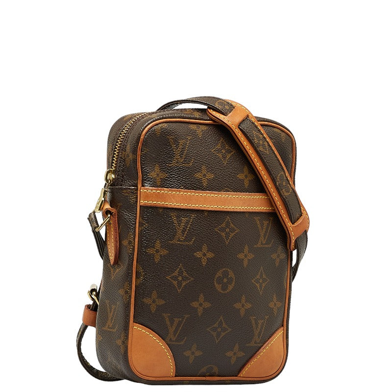 Louis Vuitton Monogram Danube Slipper Shoulder Bag Brown PVC Leather Louis Vuitton